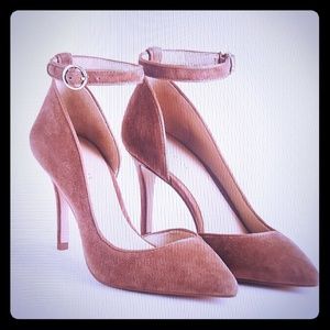Ann Taylor D'orsay suede pumps